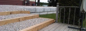 Gravel Filled Steps and Retaining Wall